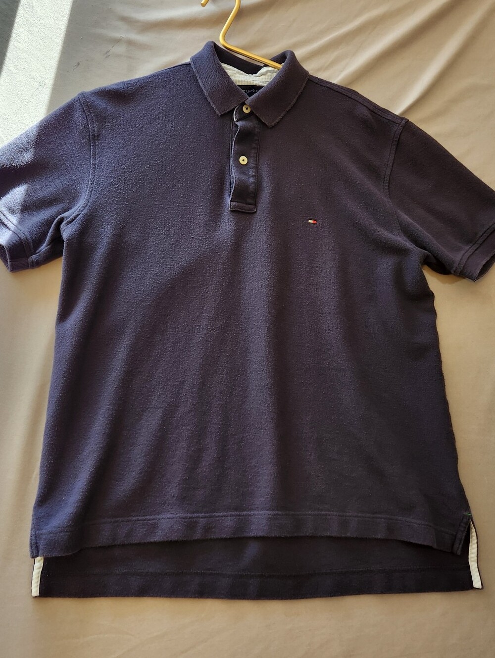 Tommy Hilfiger Navy Short-Sleeve Polo with Chest Flag